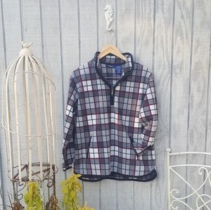Catalina Medium Plaid Quarter Zip Fleece Pullover